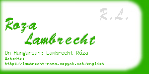 roza lambrecht business card